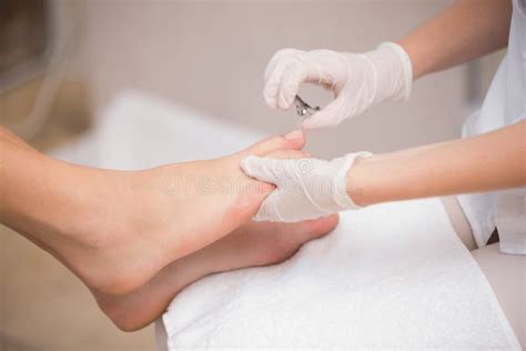 Woman Getting A Pedicure From Beautician Stock Image Image Of Nail Focus 57387735