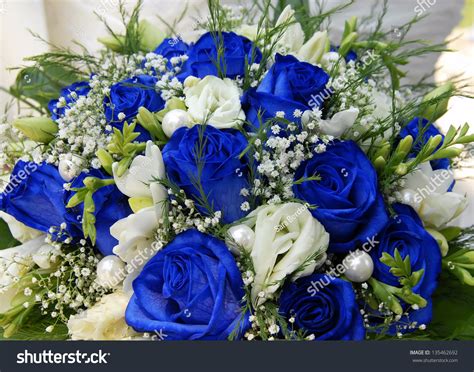 Beautiful Bouquet Blue Roses Fotka 135462692 Shutterstock
