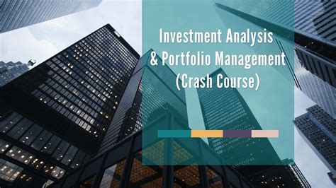 Investment Analysis Portfolio Management Course Introduction YouTube