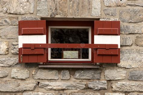 Open Traditional Window Shutters In Austria Stock Photo Image Of