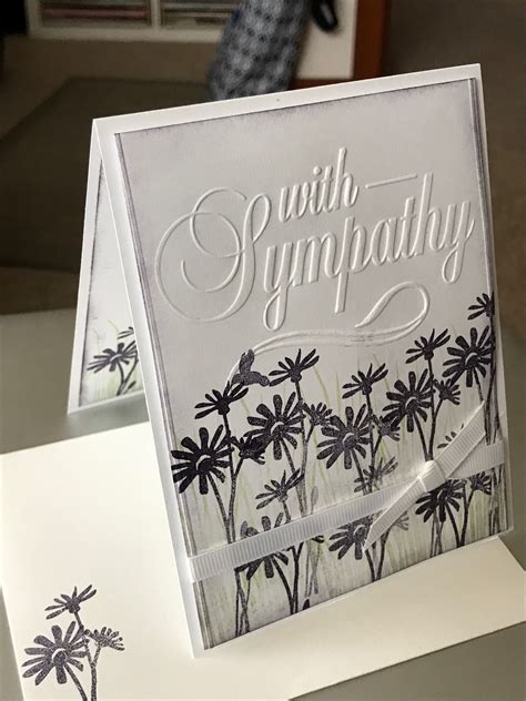 Sympathy Emboss From Dariceand Small Back Ground Florals Sympathy Cards