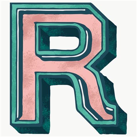 Capital R Varsity Letter Alphabet Stickers Letter R Authentic