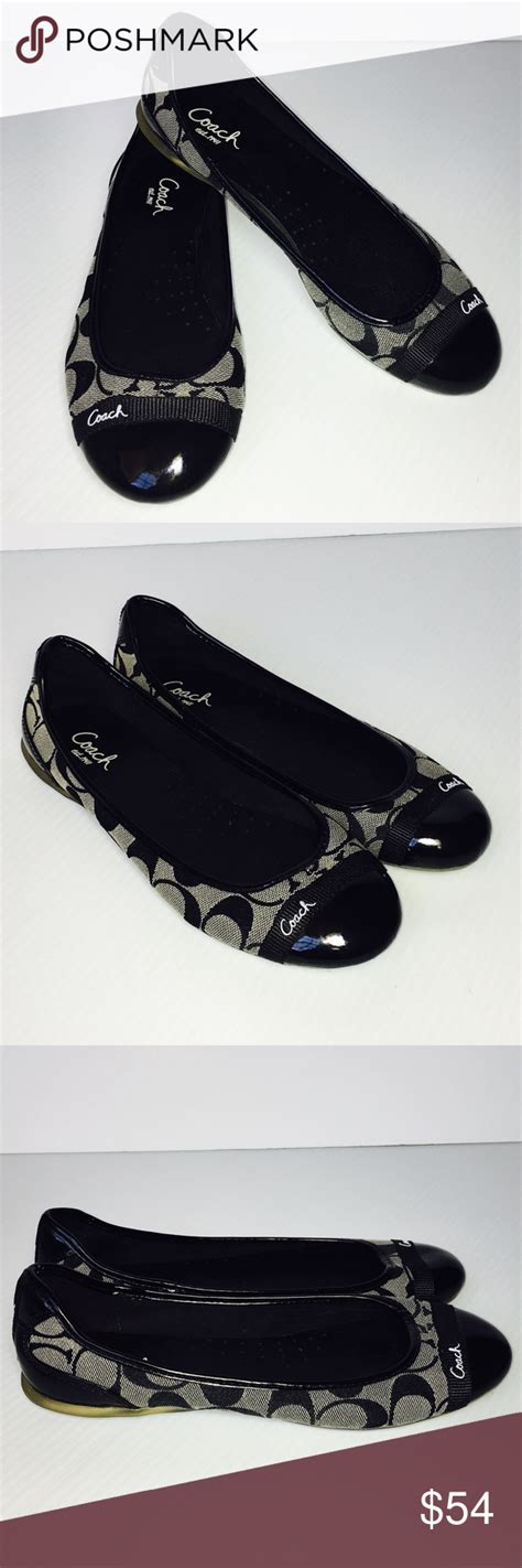 Coach Signature Ballet Flats Black Coach Shoes Flats Black Ballet