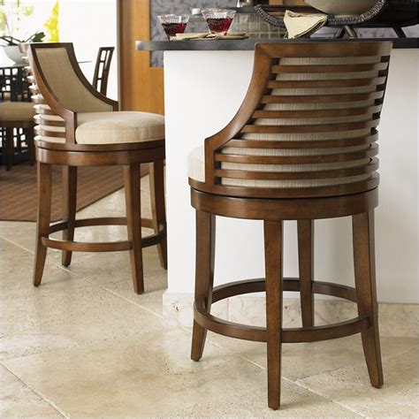 These bar stools look great even with our ugly counter top. Wooden Counter Height Swivel Bar Stools Chair Designs ...