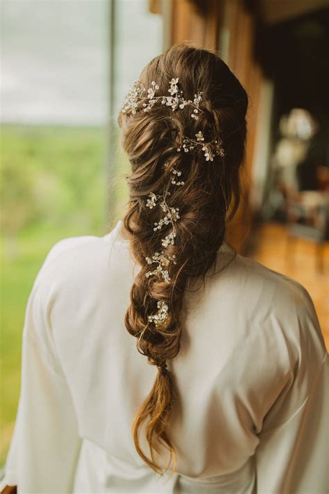 The Most Beautiful Bridal Braided Hair Style With A Dainty