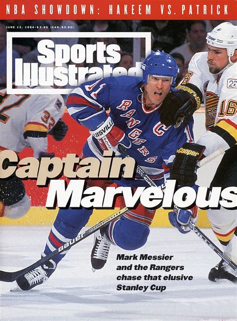 New York Rangers Mark Messier 1994 Nhl Stanley Cup Finals Sports