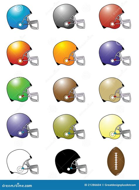 Football Helmets Cartoon Vector 8525633