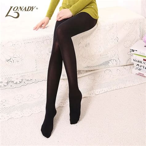 5 colors 2017 autumn and winter women warm female stockings high waist plus velvet faux thick