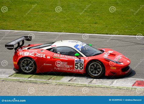 Ferrari 458 Italia Gt3 Italian Gt 2015 At Monza Editorial Photography