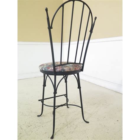 Charleston Forge Swivel Seat Iron Bar Stool Chairs A Pair Chairish