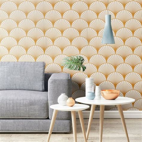 Art Deco Removable Peel and Stick Wallpaper Panel | Peel and stick