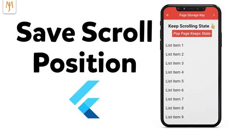 Flutter Tutorial Preserve Scroll Position In Listview Page Storage Key Youtube