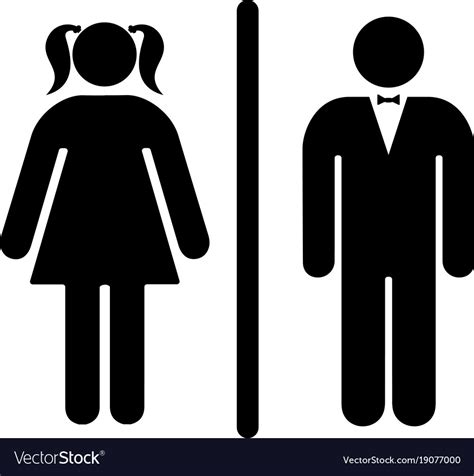 Icon Male And Female Toilet Royalty Free Vector Image