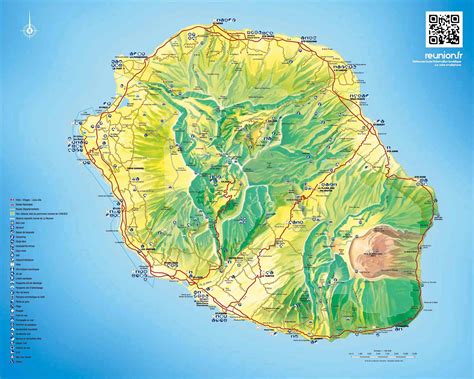 Ile De La Réunion Carte Touristique Voyage Carte Plan