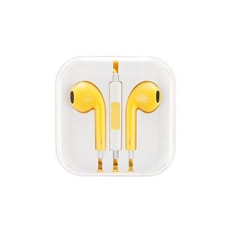 Yellow Earphones Earbuds In Ear For Iphone 5 5c 5s 6 6 Plus 6s 6s Plus