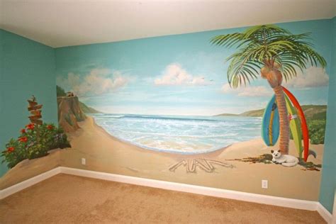 Hawaiian Wall Murals Morgan Mural Studios Beach Themed Bedroom