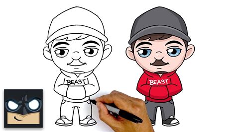 Mr Beast Logo Drawing 👉👌how To Draw Mrbeast ⚡ Step By Step Tutorial