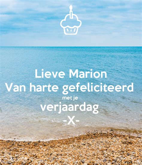 Lieve Marion Van Harte Gefeliciteerd Met Je Verjaardag X Poster Ina
