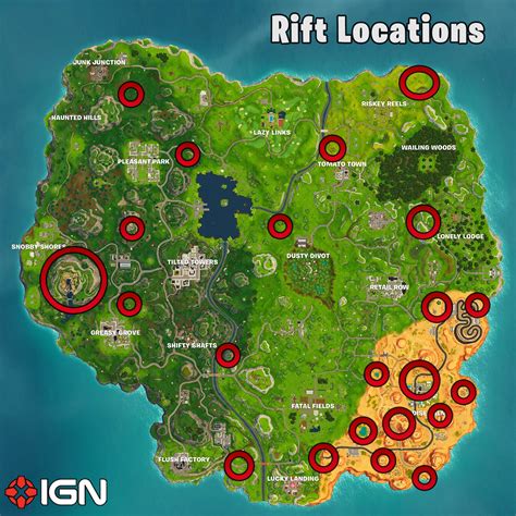 Fortnite Week 5 Challenges Rift Locations Golf Hole In One Snobby Shores Treasure Map