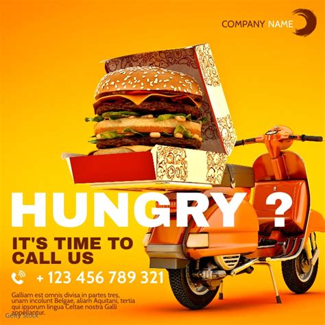 Food Delivery Advertisement Template Postermywall