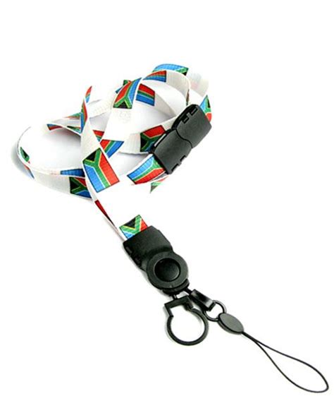 South Africa Flag Lanyards Were Made With Cellphone Keepers Key Rings