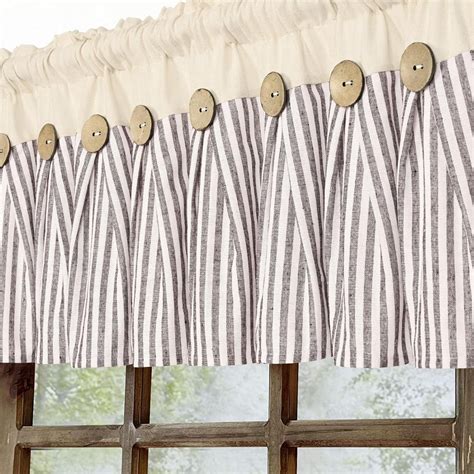 Alishomtll Kitchen Curtains Valances 8 Button Linen Cotton Valances For