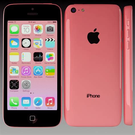 3d Apple Iphone 5c Red Cgtrader