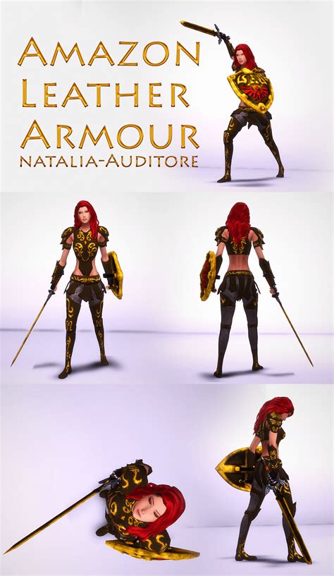 Sims 4 Amazon Leather Armour The Sims Book