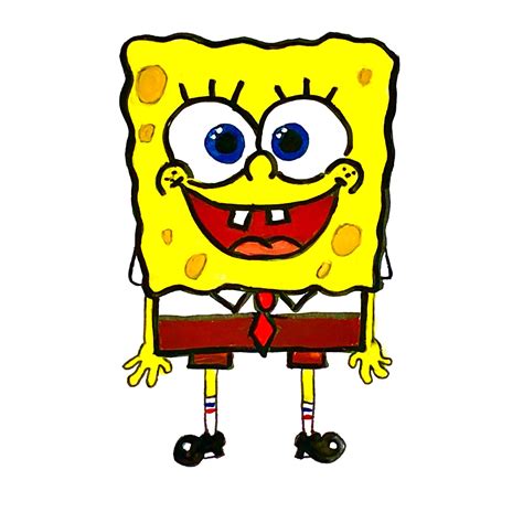 How To Draw Spongebob Squarepants Step By Step Tutorial On How To