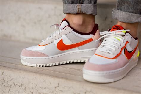 Nike Womens Air Force 1 Shadow Team Redvolt Orange Cu8591 600