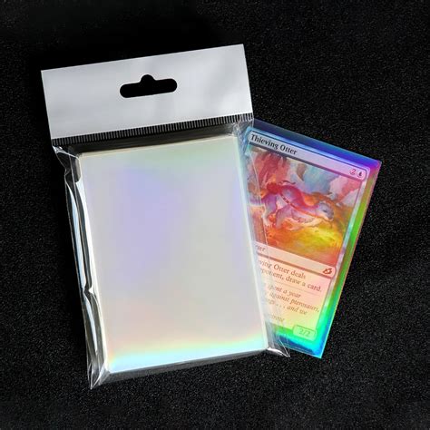 500counts Premium Thickness Double Clear Rainbow Effects Hologram Card