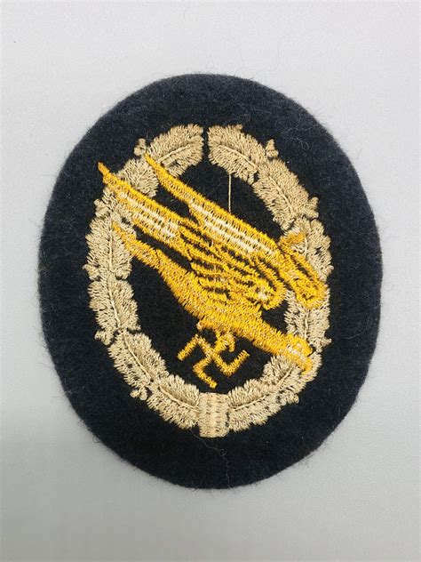 Luftwaffe Fallschirmjäger Cloth Badge I Ww2 German Militaria