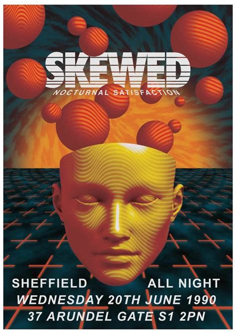 Skewed 90s Rave Poster Gig Posters Concert Posters Graphic Design