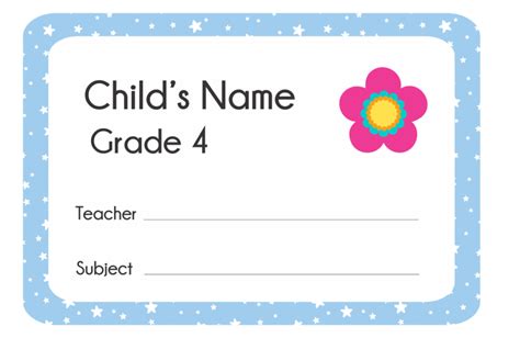 Free Printable Subject Labels