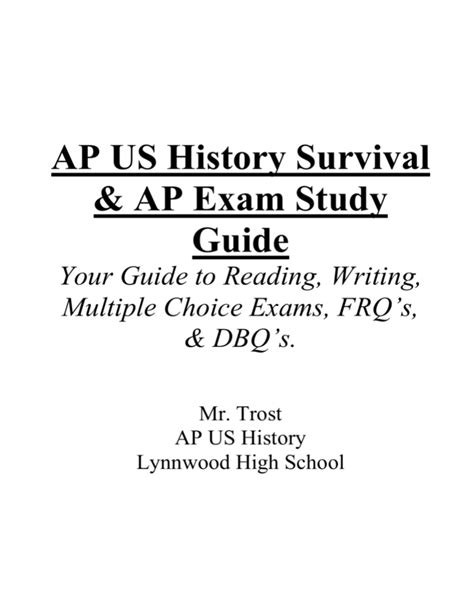 Apush Writing Study And Survival Guide Ap Us History