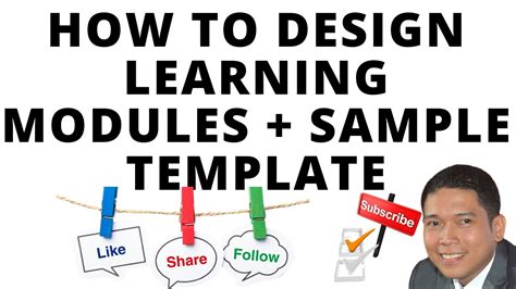 How To Design Learning Modules Module Template Part2 Youtube