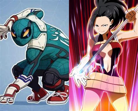 Izuku Midoriya Spider Deku Vs Momo Yaoyorozu Creati My Hero