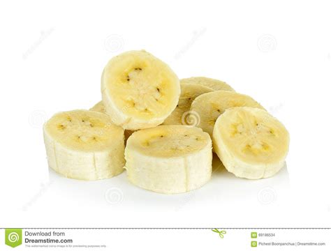 Sliced Banana Isolated On The White Stock Photo Image Of Vitamin