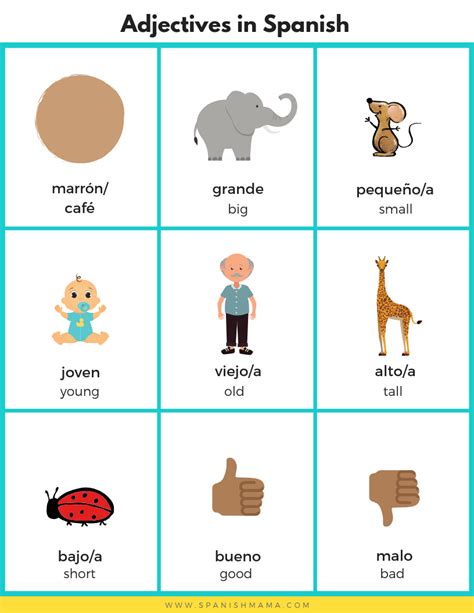 Esl printable english grammar worksheets and exercises for kids. Adjectives in Spanish : Printable Lesson for Kids ...