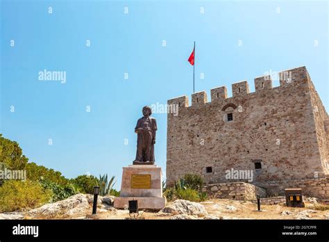 Statue Of Barbaros Hayreddin Pasha Or Hayreddin Barbarossa In Front Of