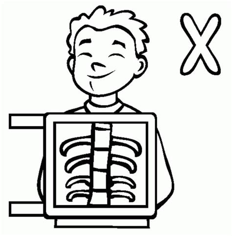 x ray coloring page coloring home