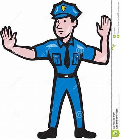 Police Cartoon Officer Traffic Stop Policeman Clipart