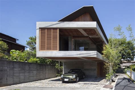 Modern Japanese House Nestled Between Two Rivers