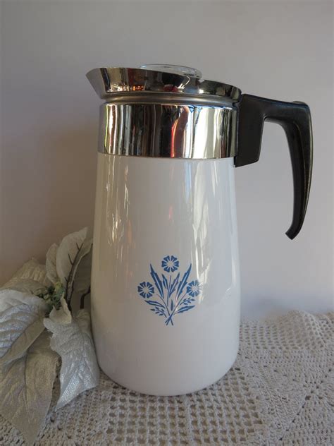 Vintage Corning Ware 1970s Coffee Pot 9 Cup By Timespast72 On Etsy