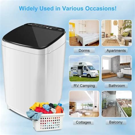 Washing Machine Portable 16 Lbs Full Automatic Compact Powerful Washer