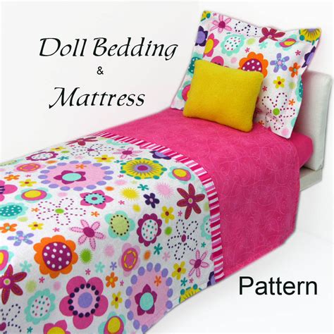 american girl doll bedding and mattress pdf pattern and tutorial fits any size doll bed from