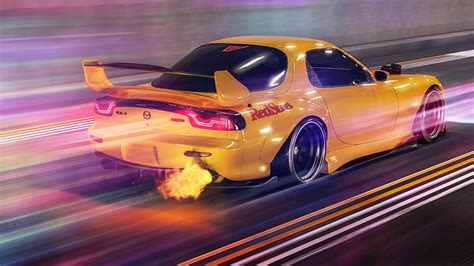 3840x2400 best hd wallpapers of cars, 4k ultra hd 16:10 desktop backgrounds for pc & mac, laptop, tablet, mobile phone. HD wallpaper: yellow cars, vehicle, Mazda RX-7 FD ...