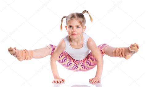 Girl Practice Yoga — Stock Photo © Macsim 73244047