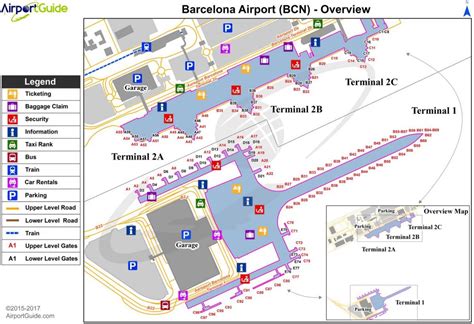 Mapa Lotnisko Barcelona Port Lotniczy Barcelona Na Mapie Katalonia W
