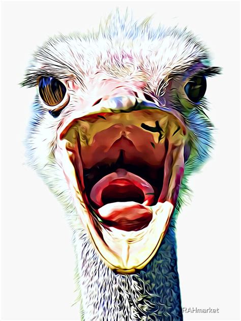 Goofy Ostrich Sticker For Sale By Rahmarket Redbubble